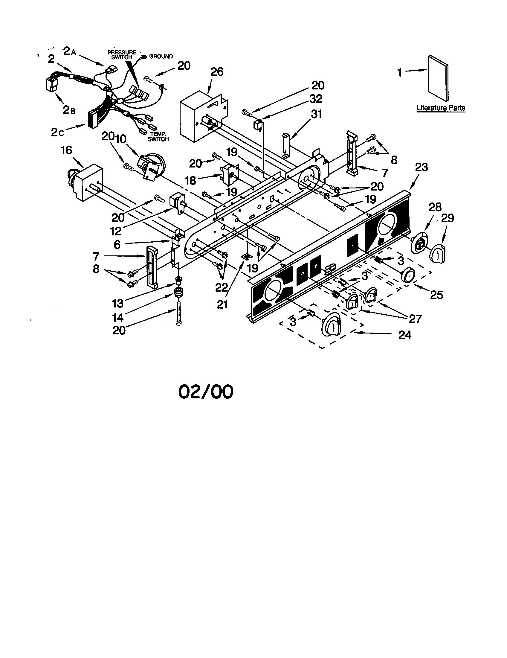 Washer/dryer control panel