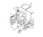 Kenmore 11080754000 dryer cabinet and motor diagram