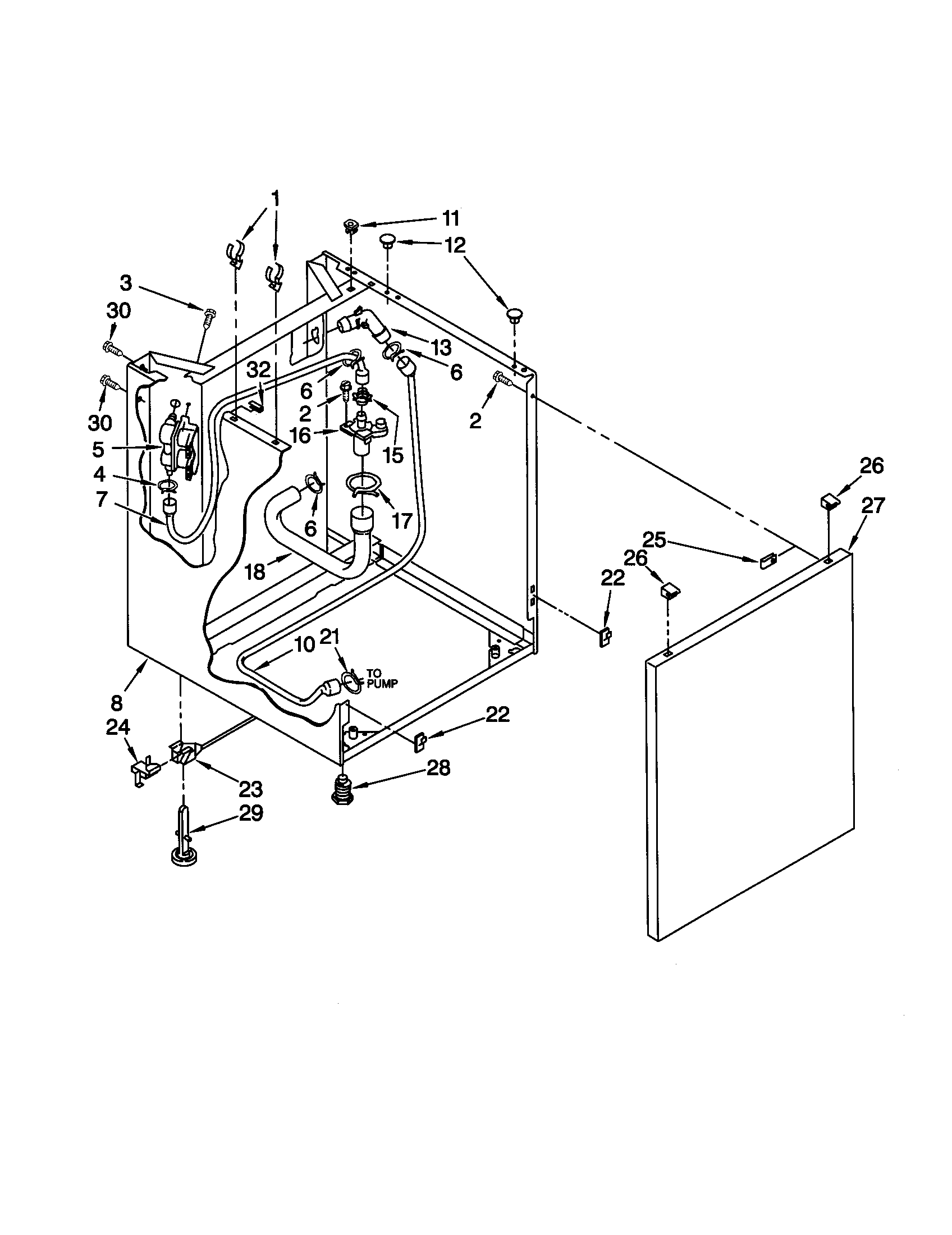 Washer cabinet