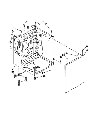 Washer cabinet