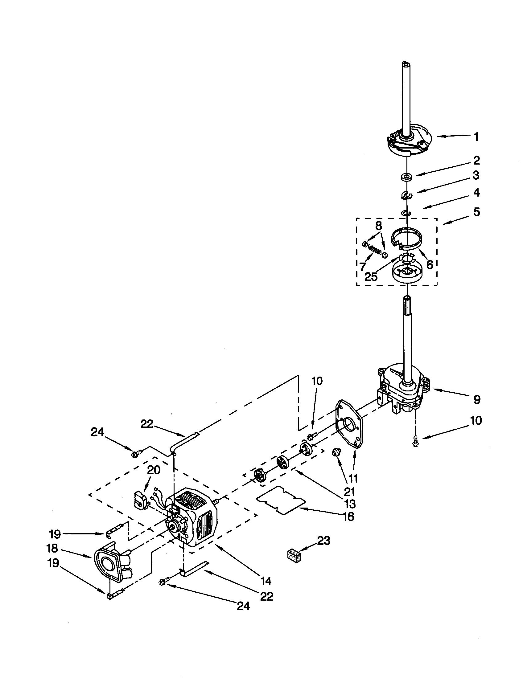 Brake/clutch/gearcase/motor/pump