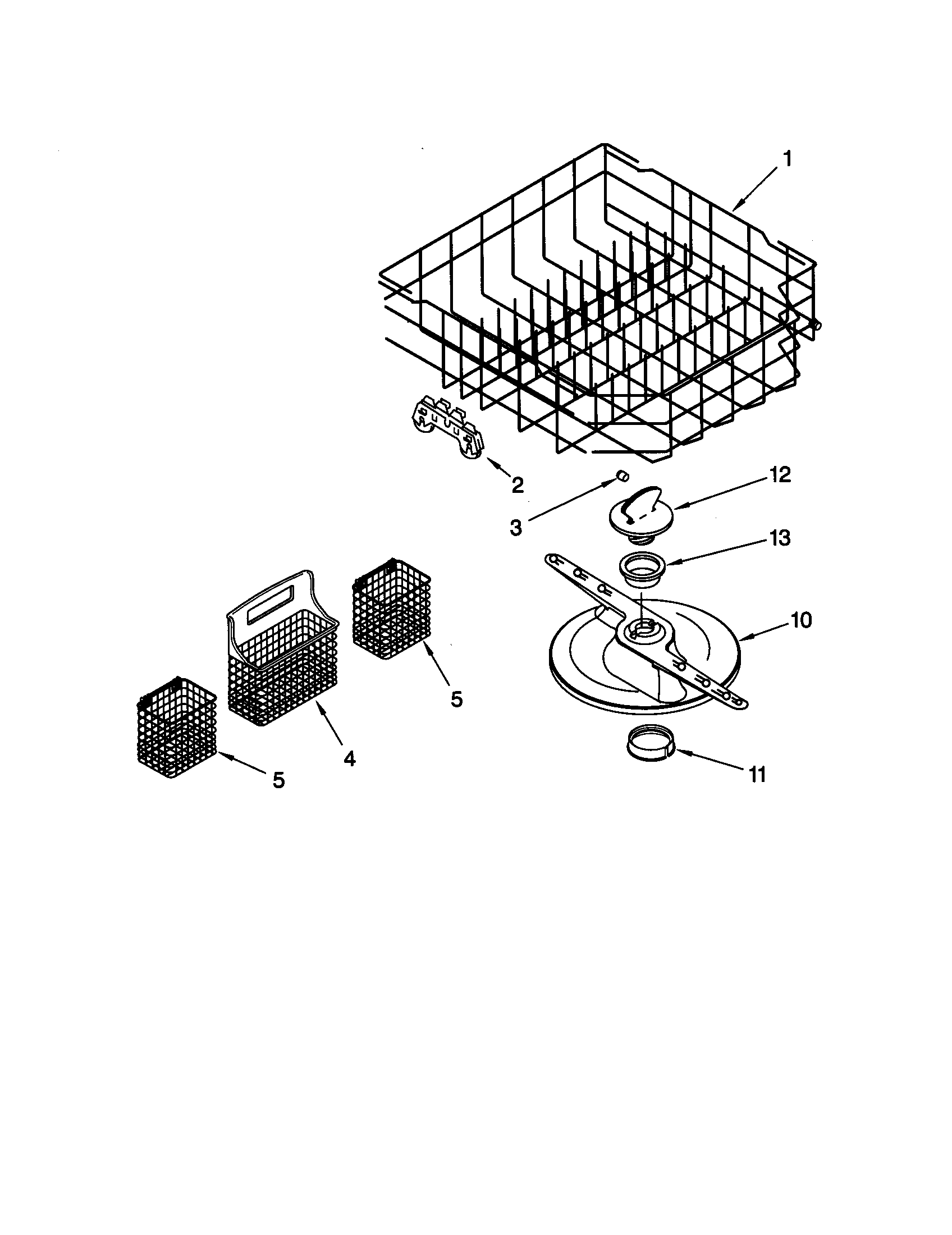 Lower dishrack