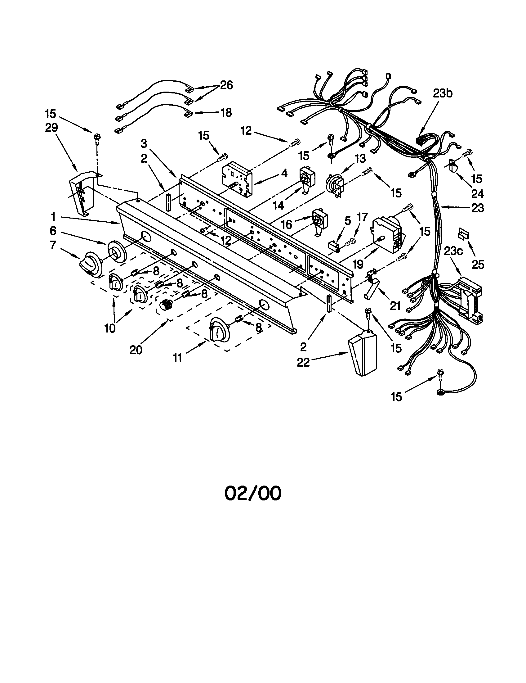 WASHER/DRYER CONTROL PANEL