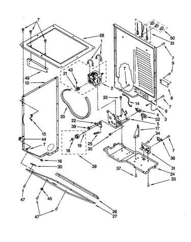 Dryer cabinet and motor