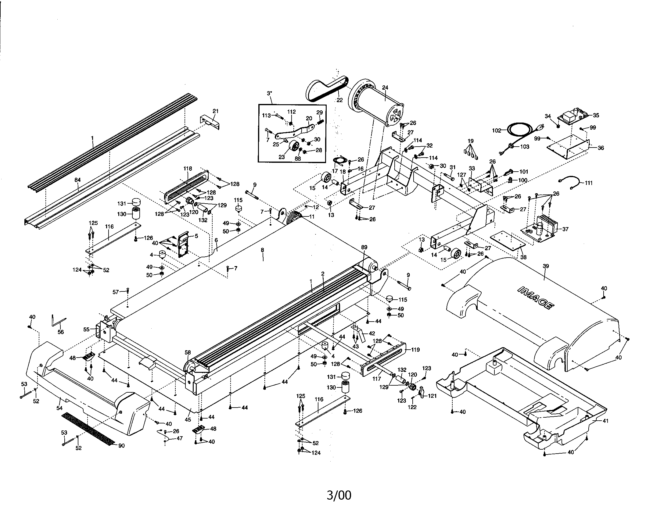 Treadmill motor hood