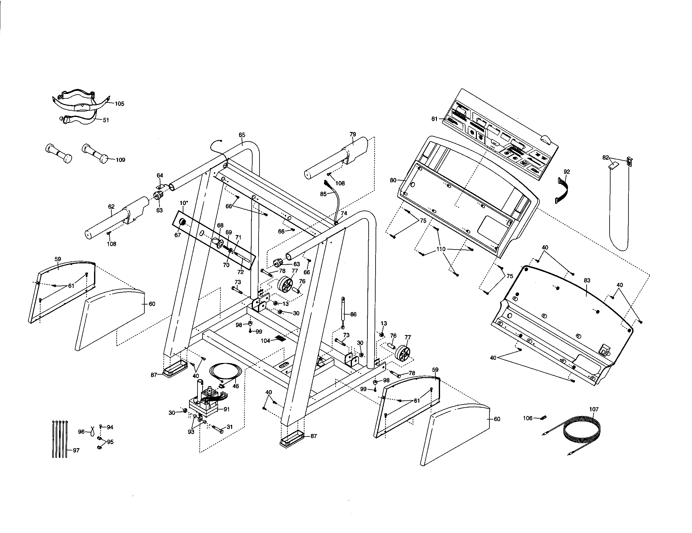 Treadmill console base