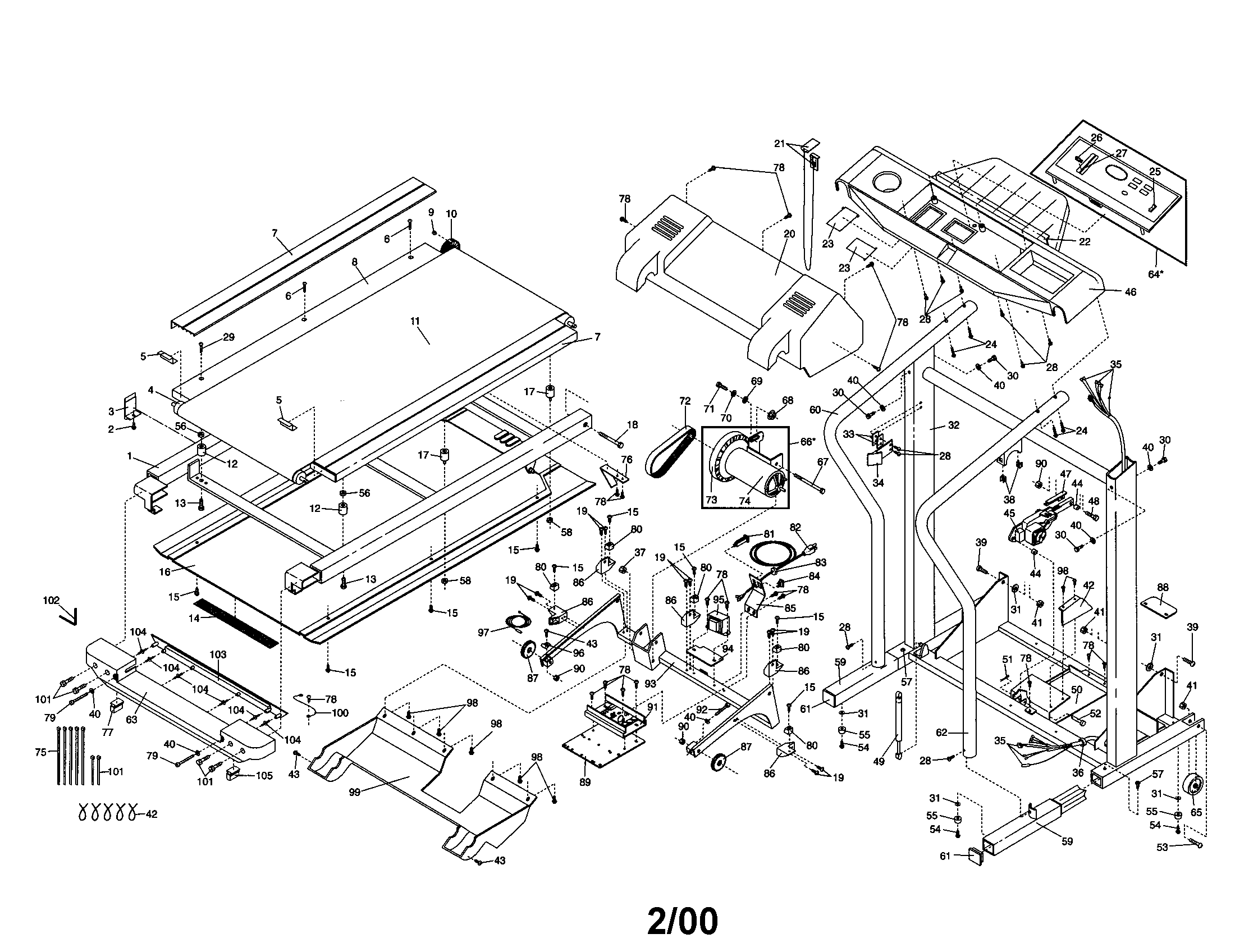 Treadmill motor hood