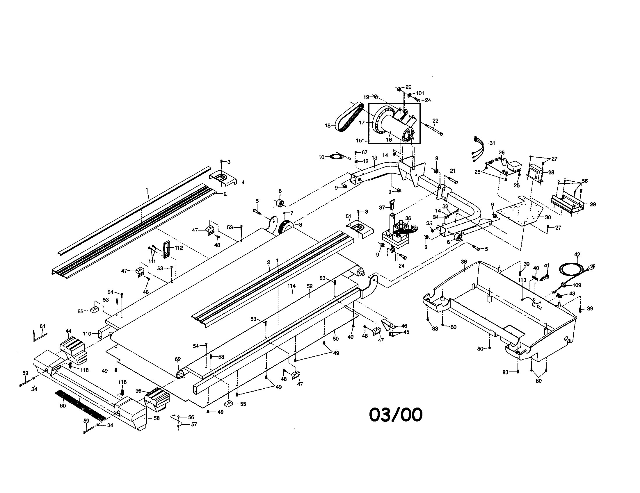 Treadmill motor