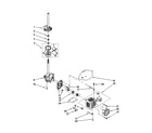 Whirlpool LSQ8520JQ0 brake/clutch/gearcase/motor/pump diagram