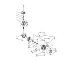 Whirlpool LSQ8500JQ0 brake/clutch/gearcase/motor/pump diagram