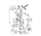 Poulan PR185H42STA mower deck diagram
