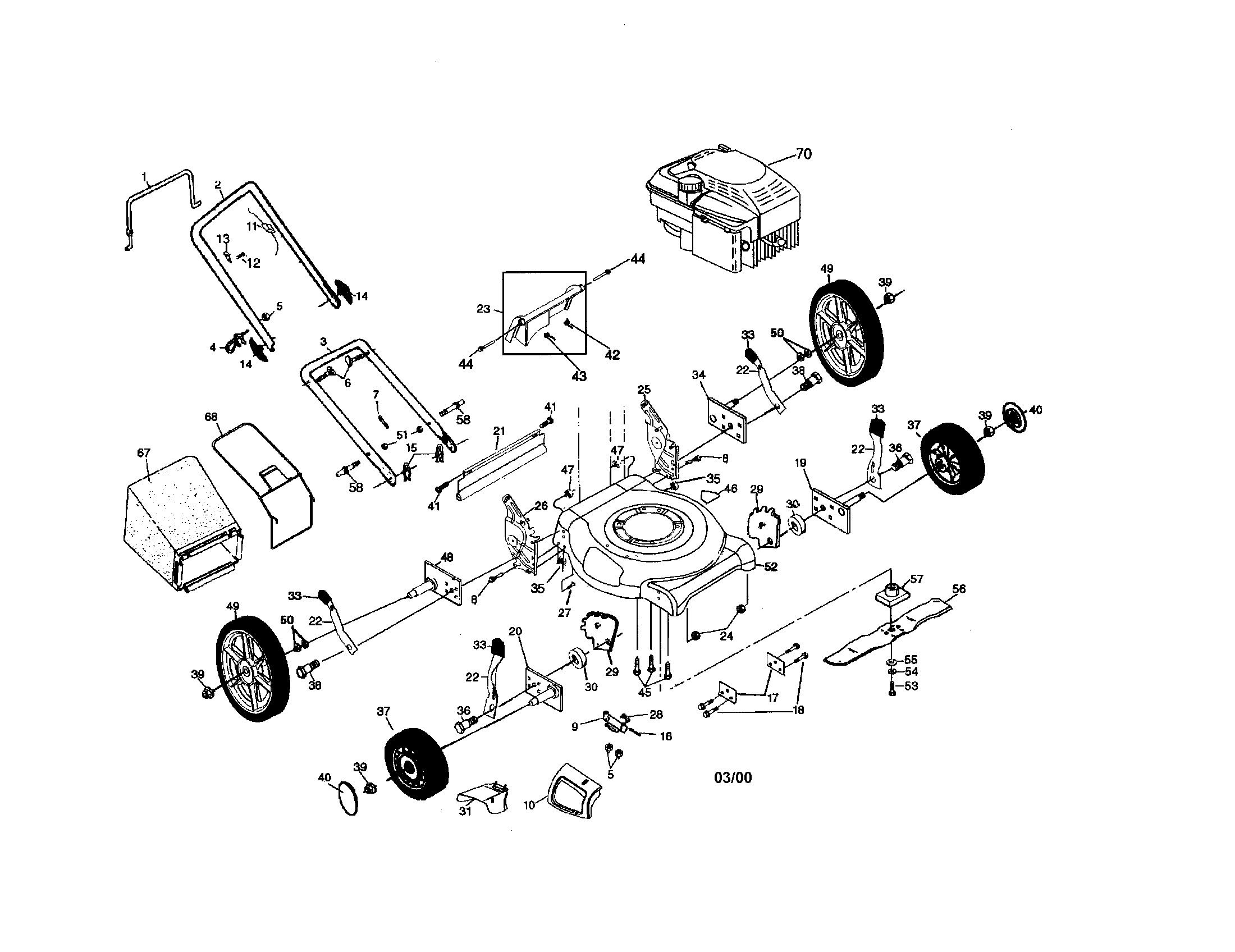 Rotary lawn mower