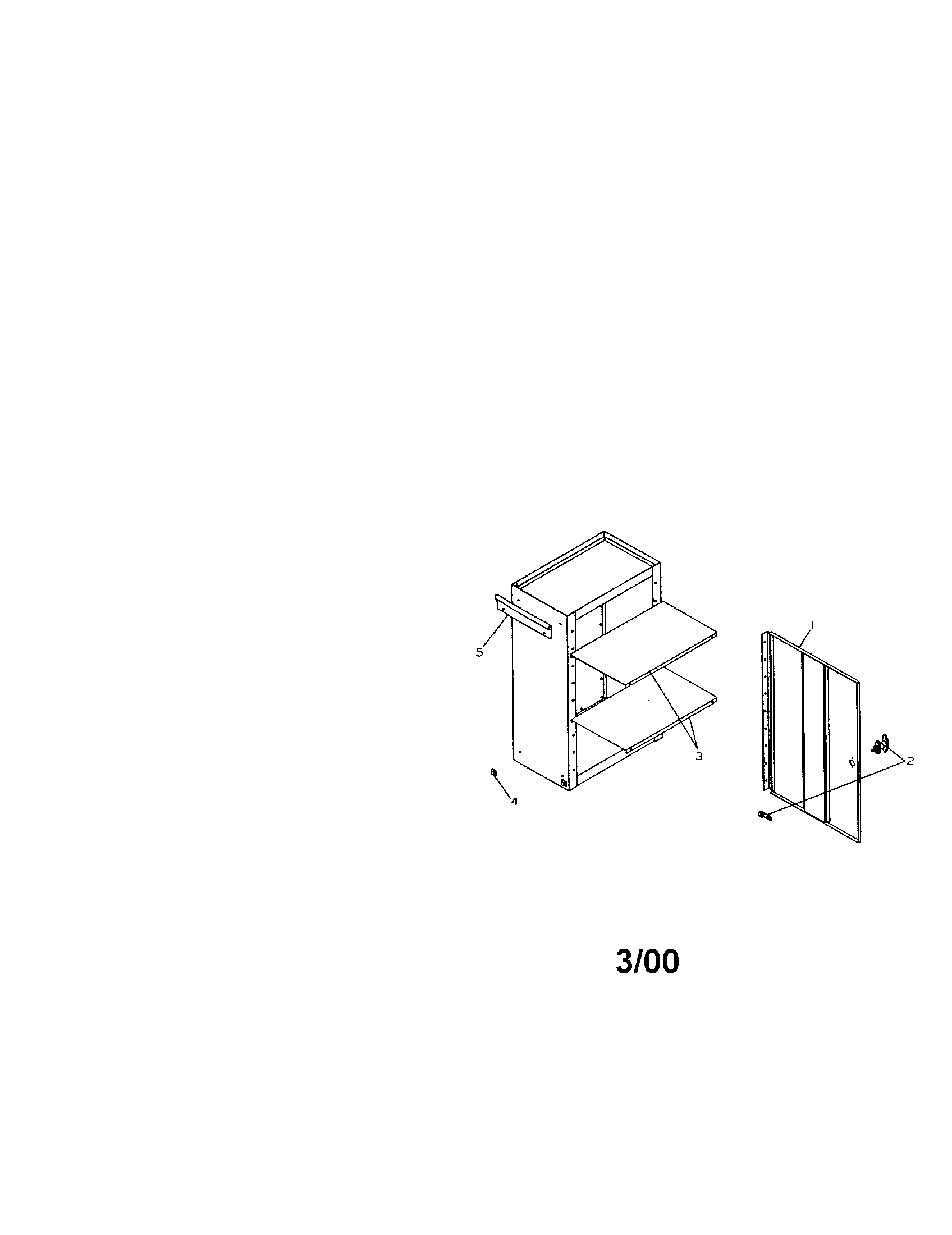 Bulk storage side cabinet