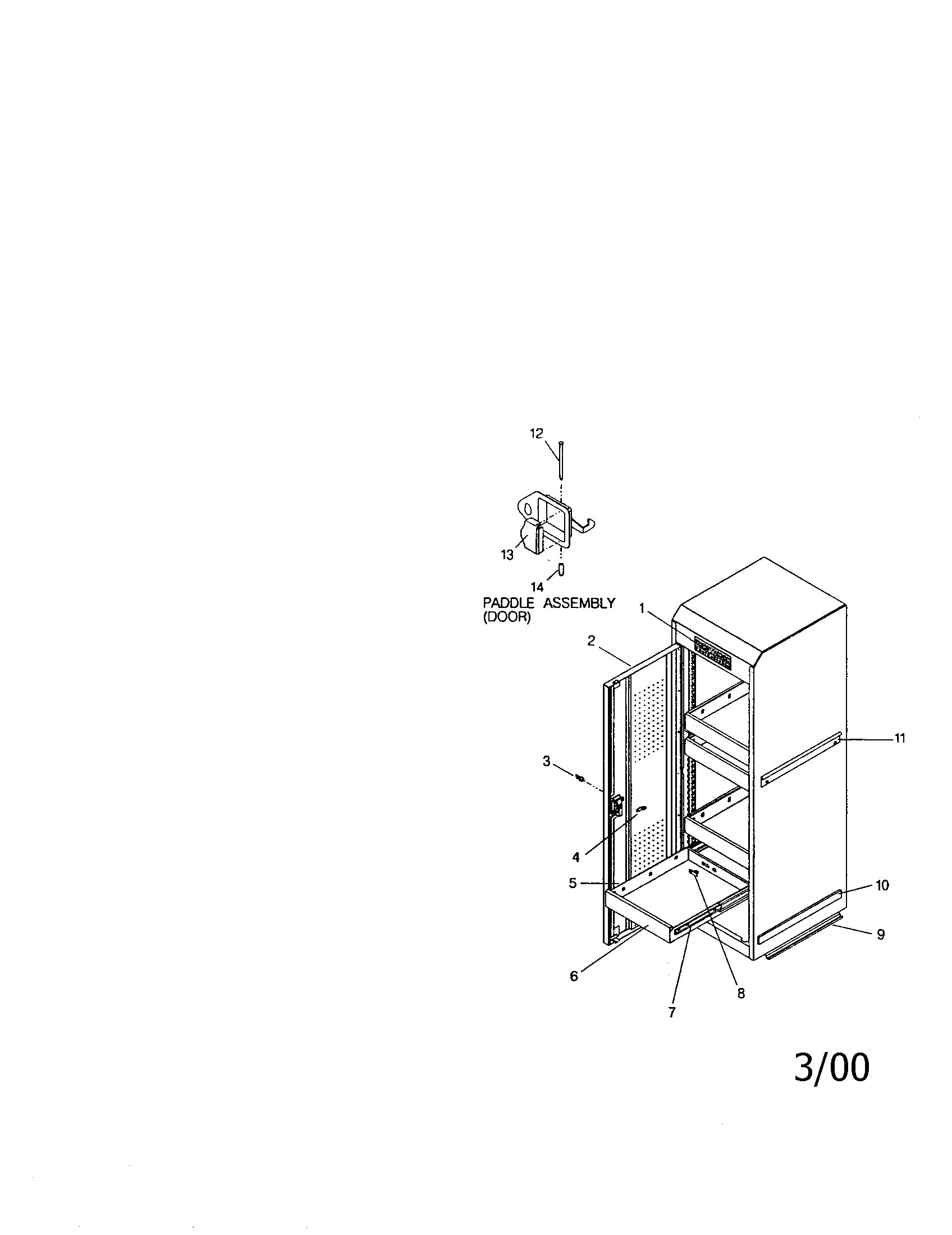 Full length side cabinet