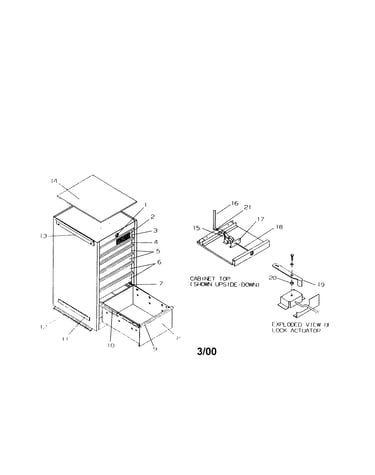 7 drawer side cabinet