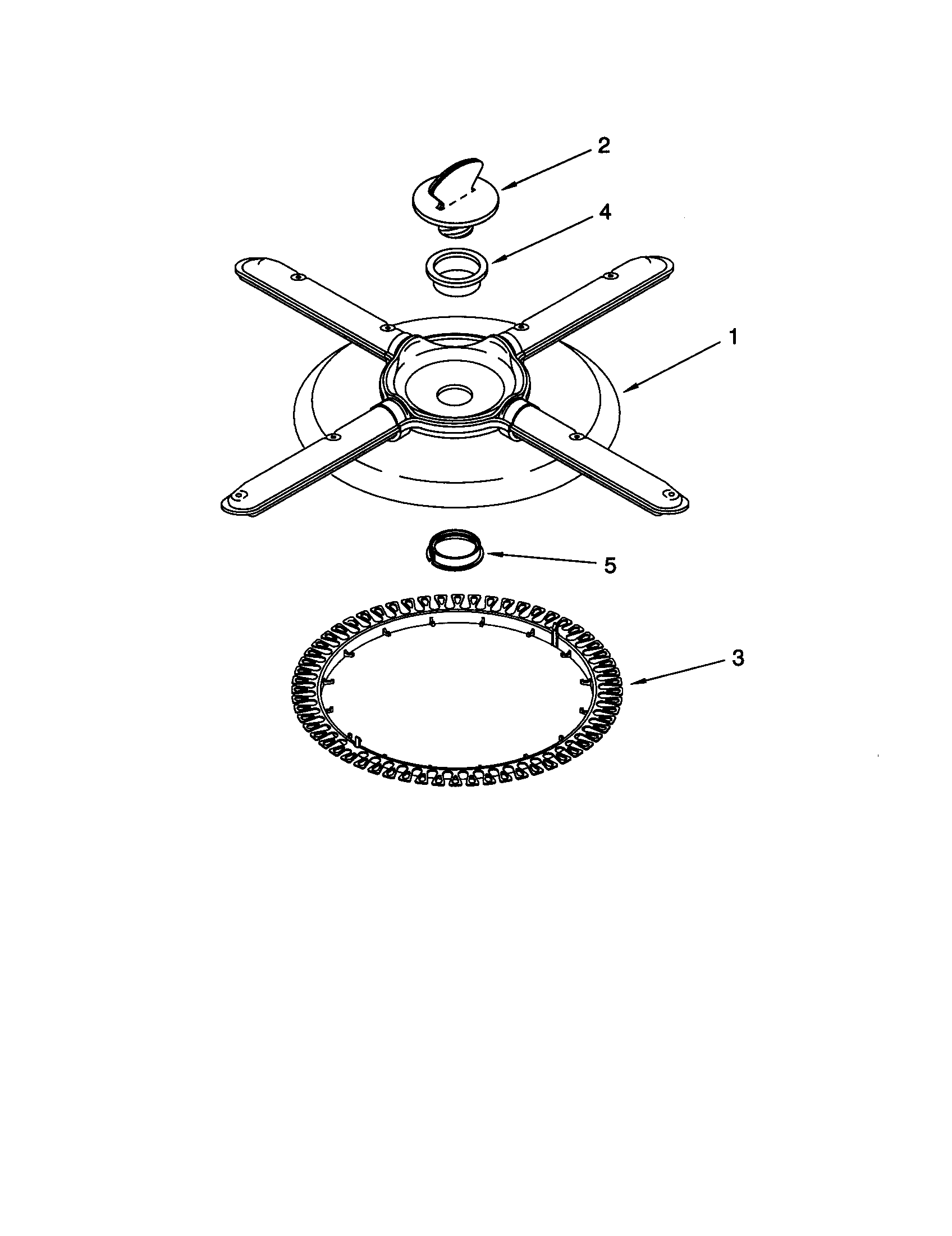 Lower washarm and strainer