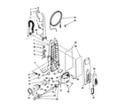 Kenmore 11630012000 dust compartment and motor diagram