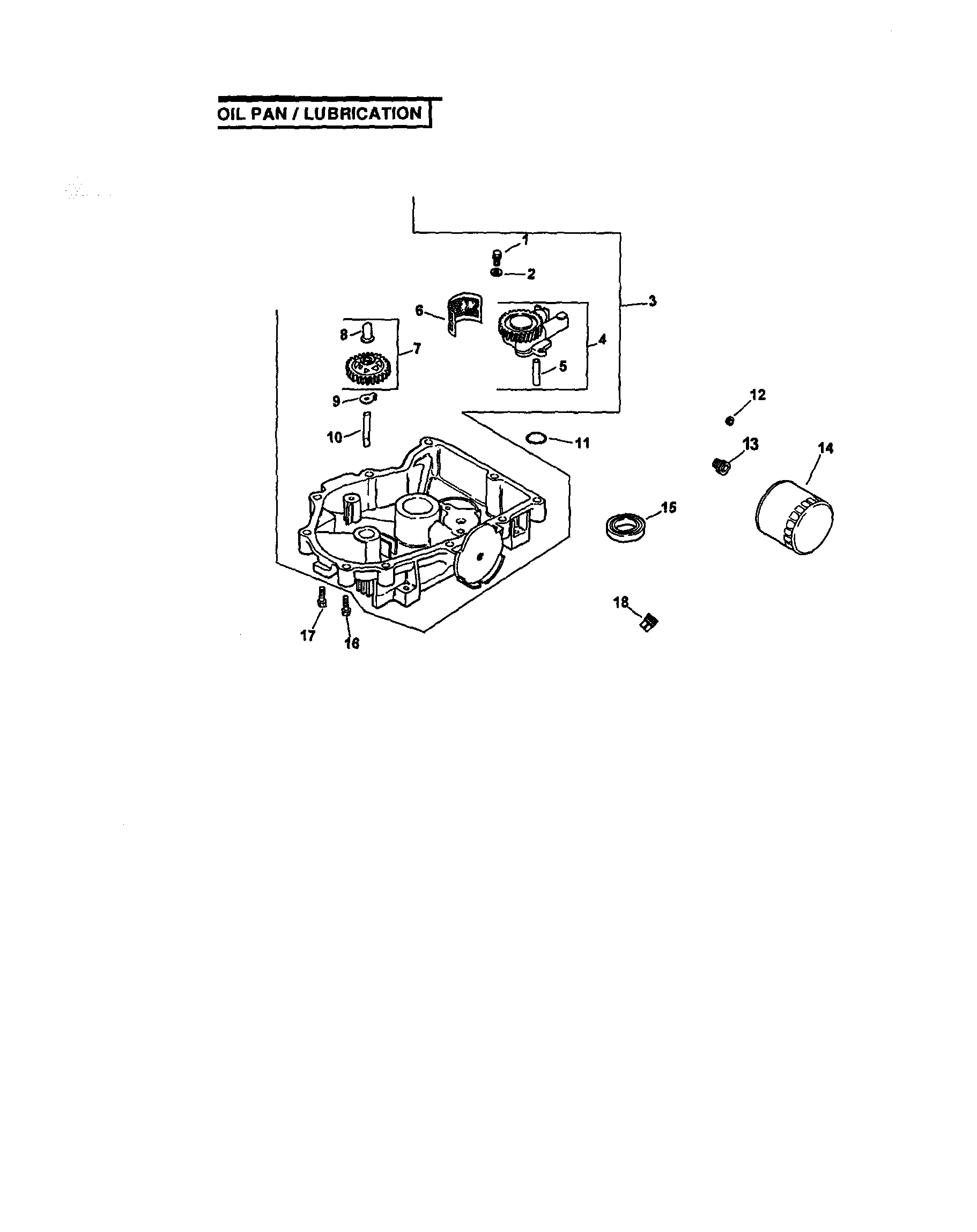 OIL PAN/LUBRICATION