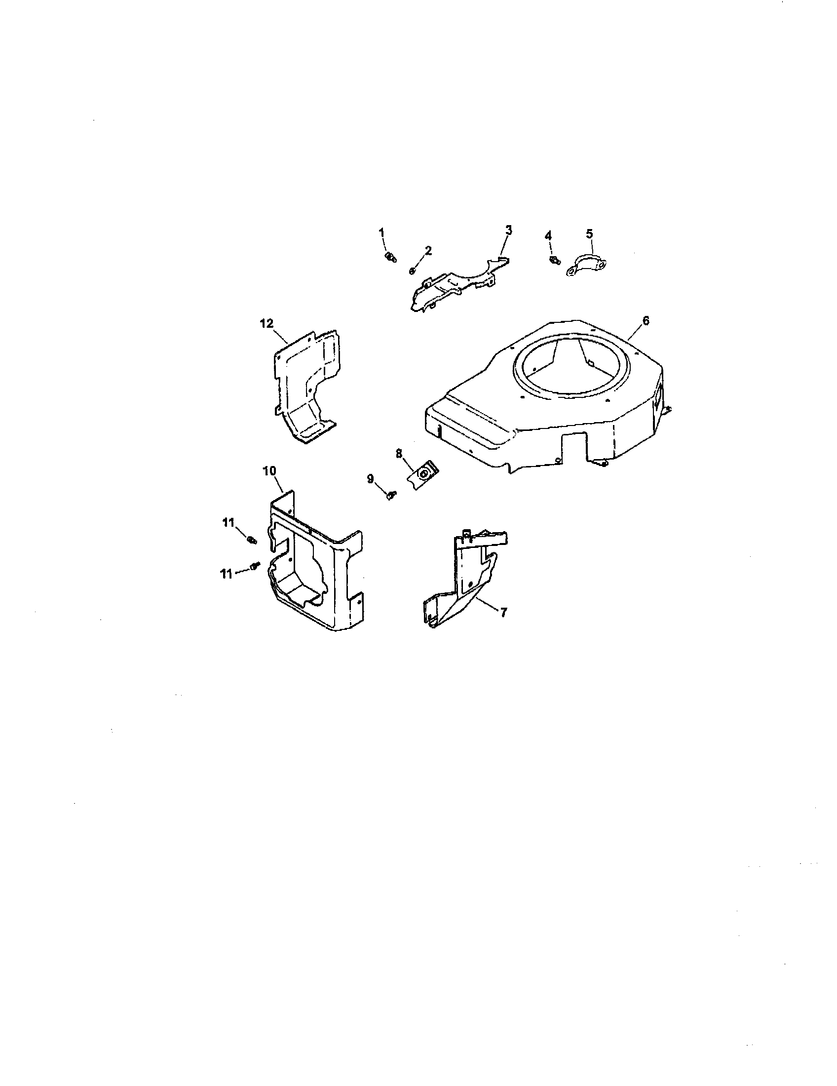 BLOWER HOUSING AND BAFFLES