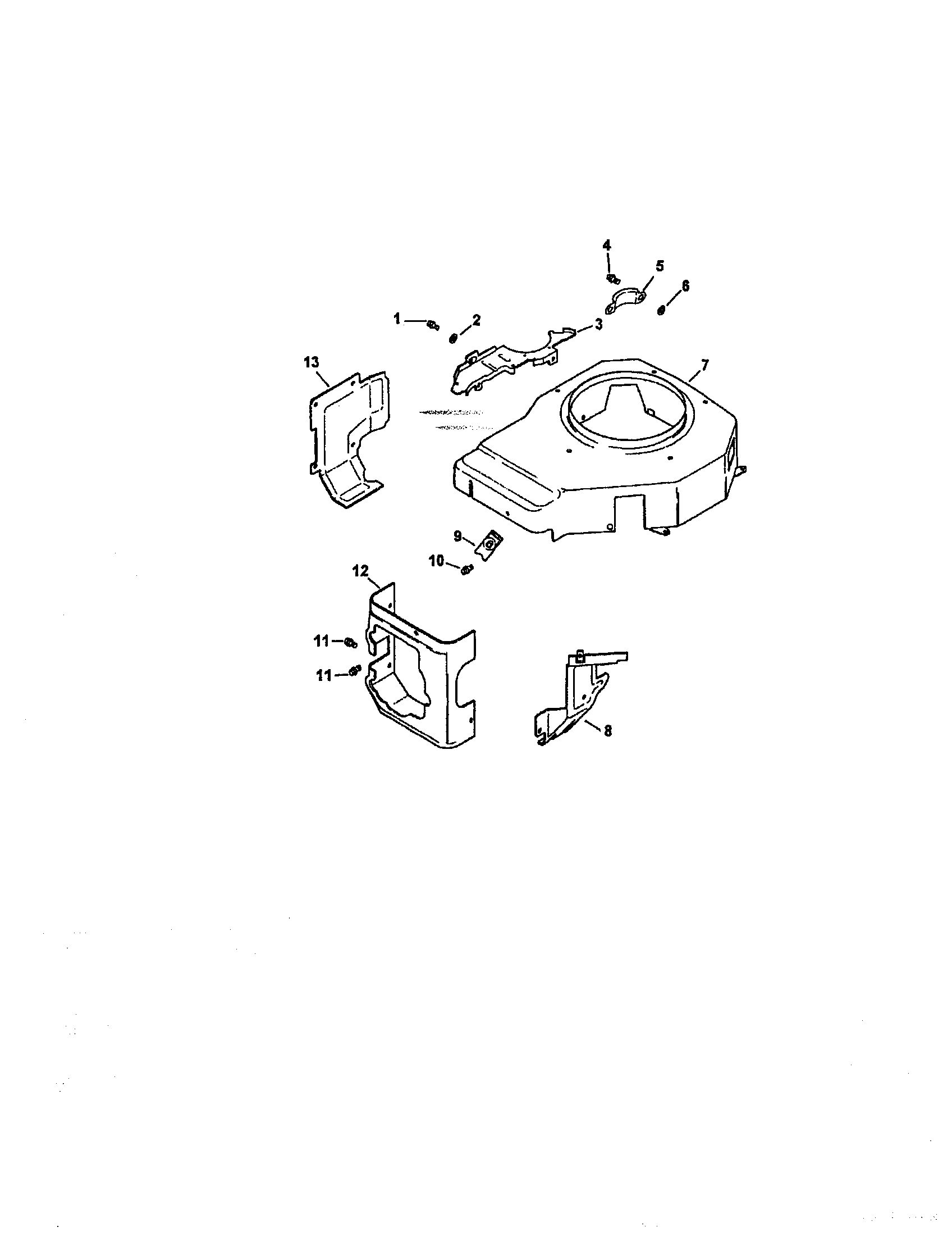 BLOWER HOUSING AND BAFFLES