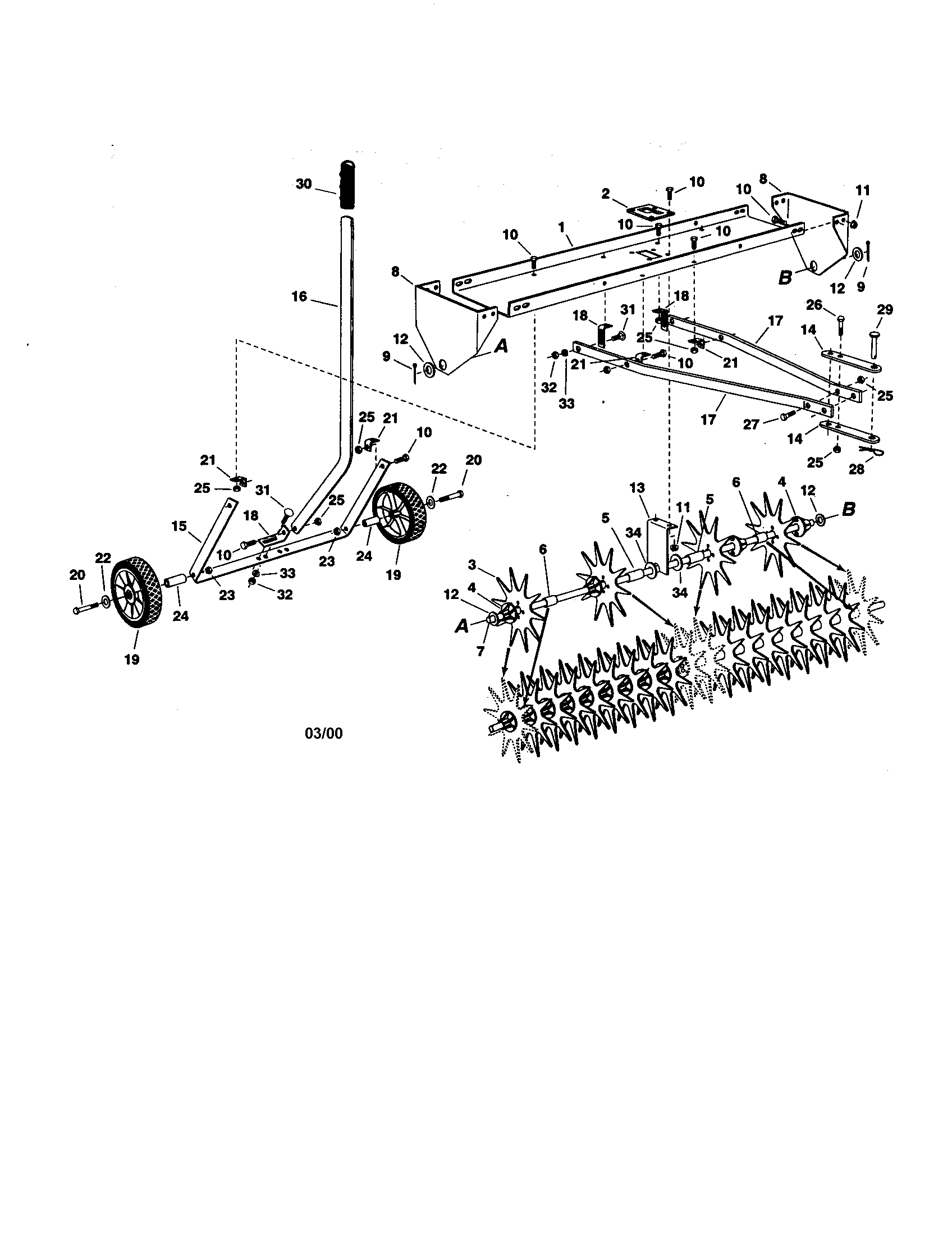 48" spike aerator