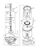 Agitator, basket and tub