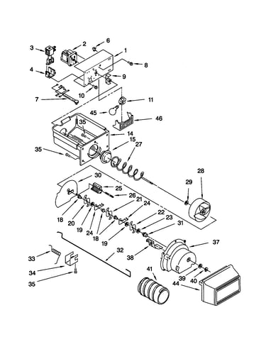 Motor and ice container