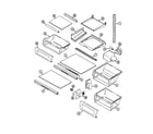 Maytag MSD2554DRW shelves and accessories diagram