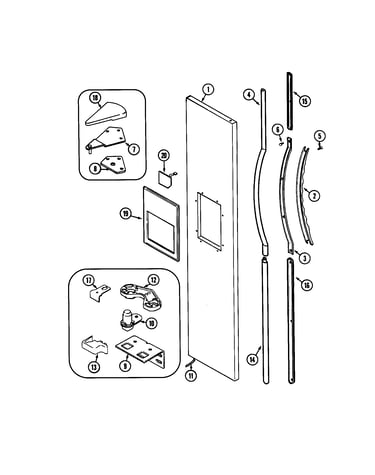Freezer outer door