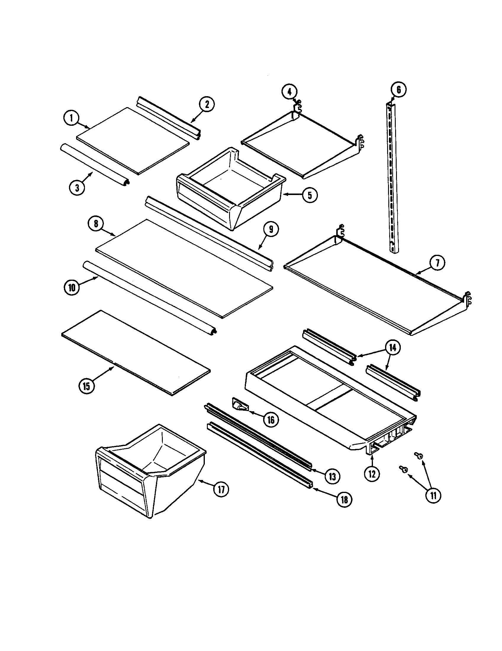 SHELVES AND ACCESSORIES