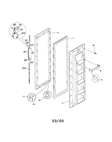 Freezer door