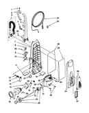 Dust compartment and motor