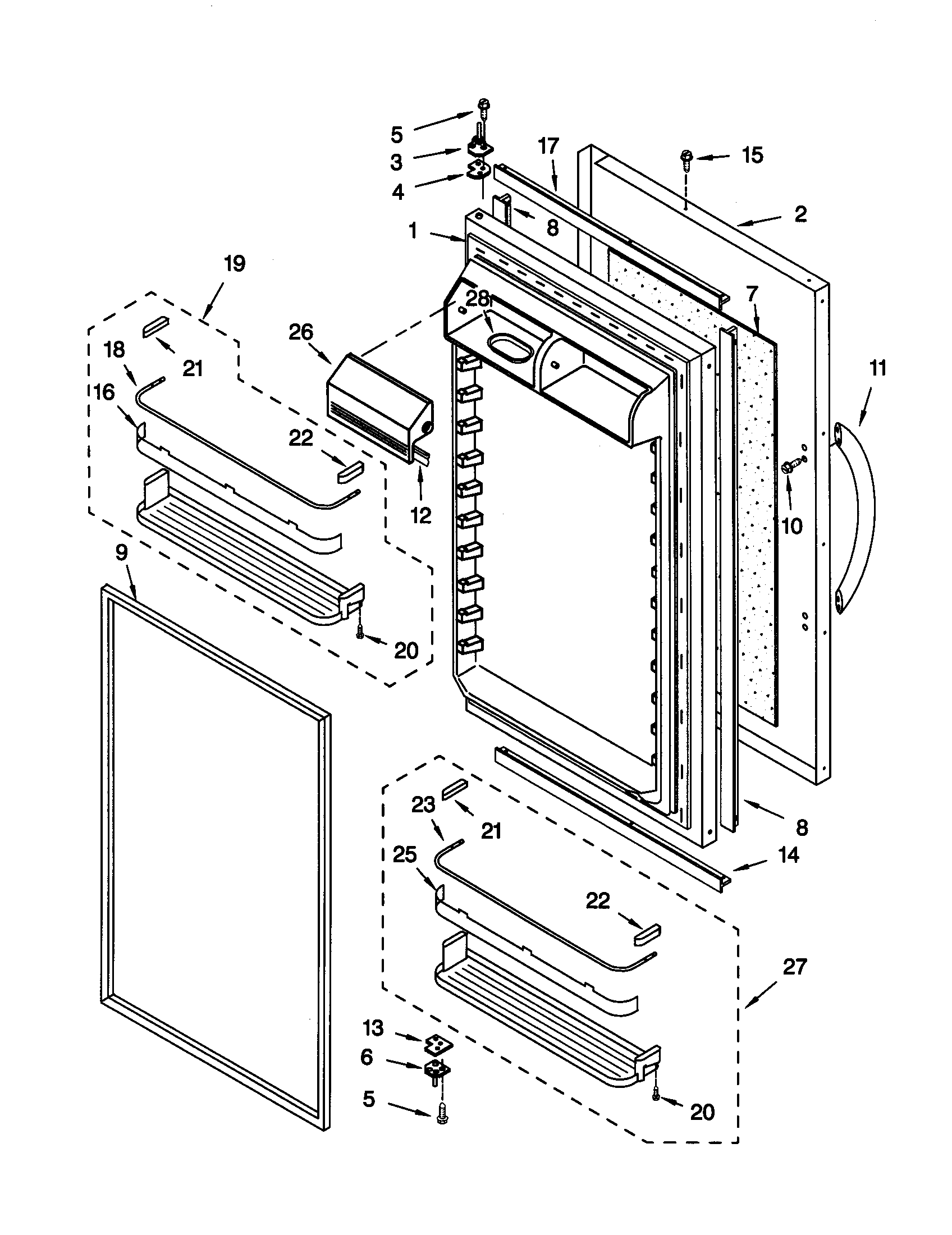 Refrigerator door