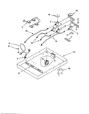 Burner box, gas valves and switches