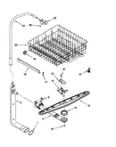 Upper dishrack and water feed