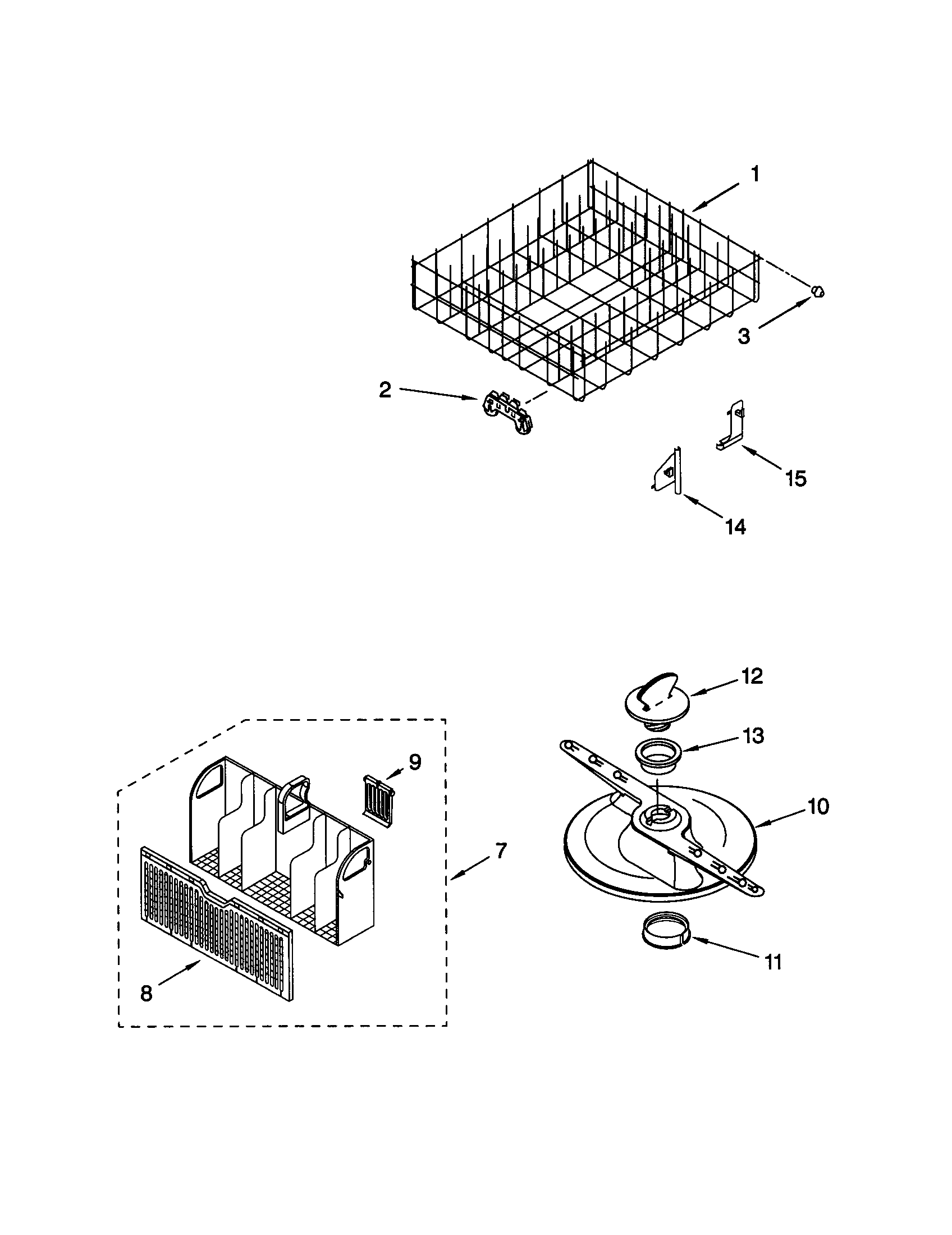 Lower dishrack