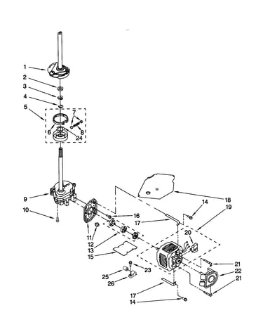 Brake/clutch/gearcase/motor/pump
