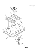 Cooktop, burner and grate