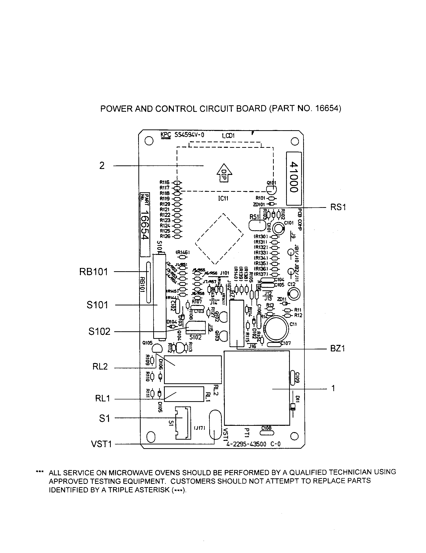 POWER AND CONTROL CIRCUIT BOARD