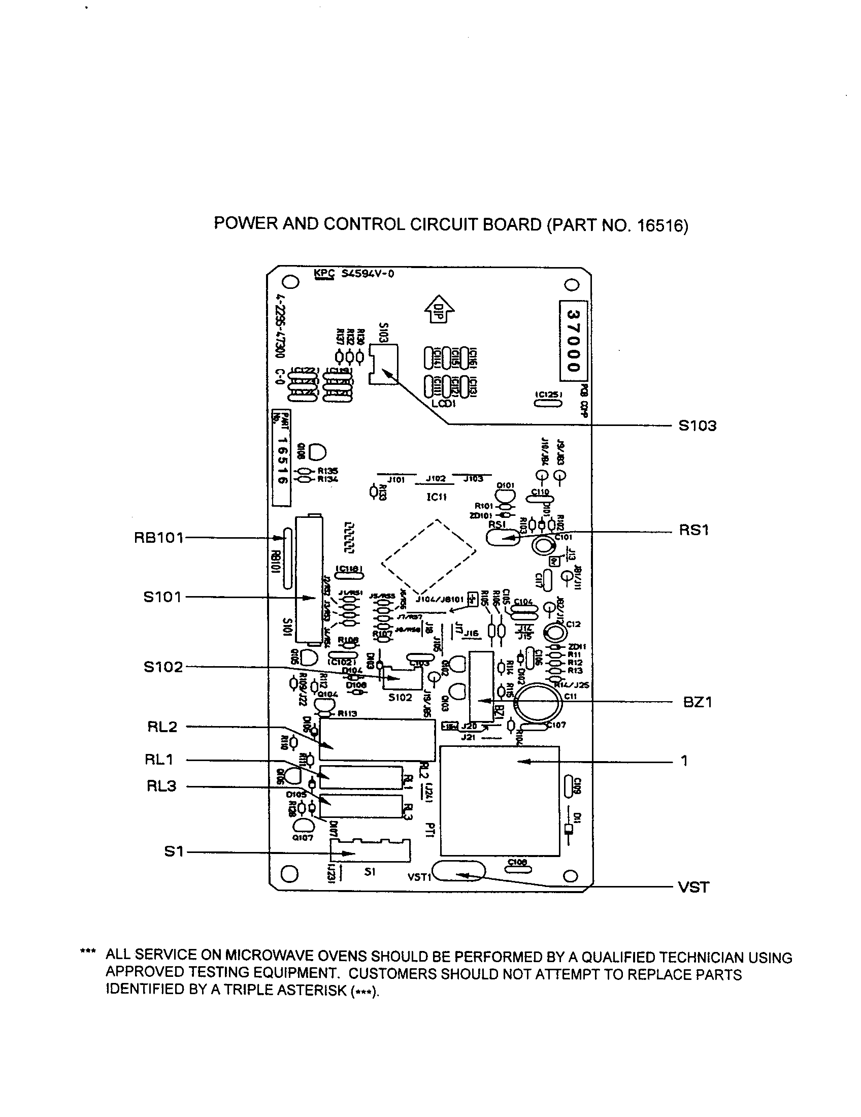 POWER AND CONTROL CIRCUIT BOARD