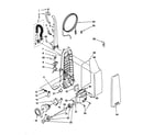 Kenmore 11638189891 dust compartment and motor diagram