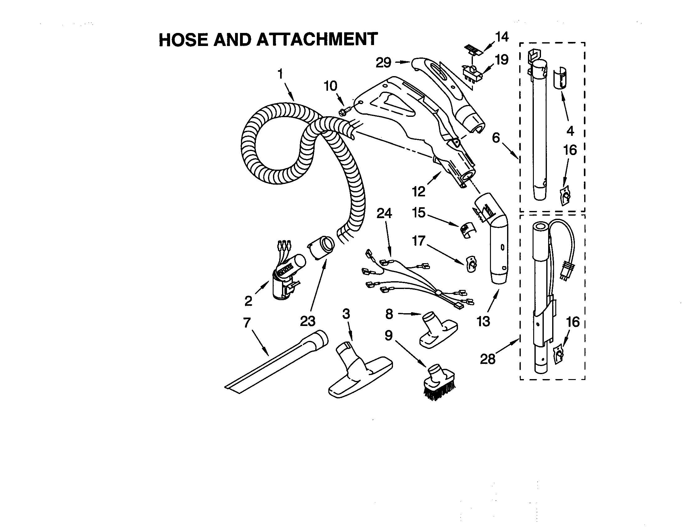 HOSE AND ATTACHMENTS