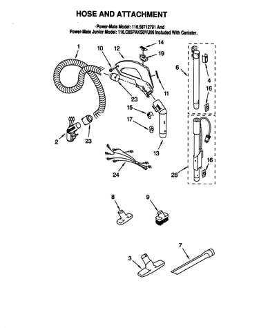 Hose and attachment