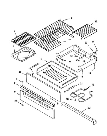 Warming drawer and broiler