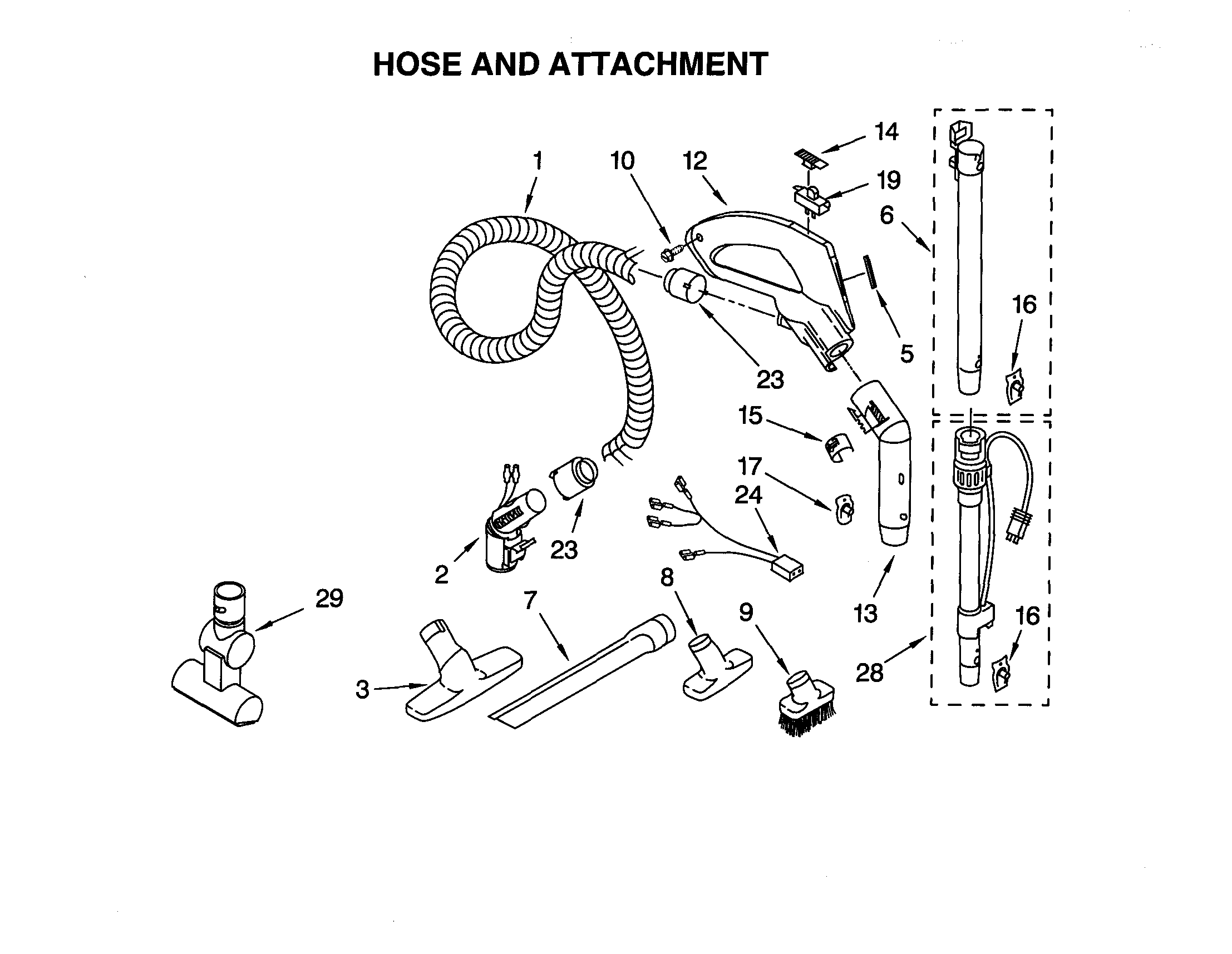 HOSE AND ATTACHMENTS