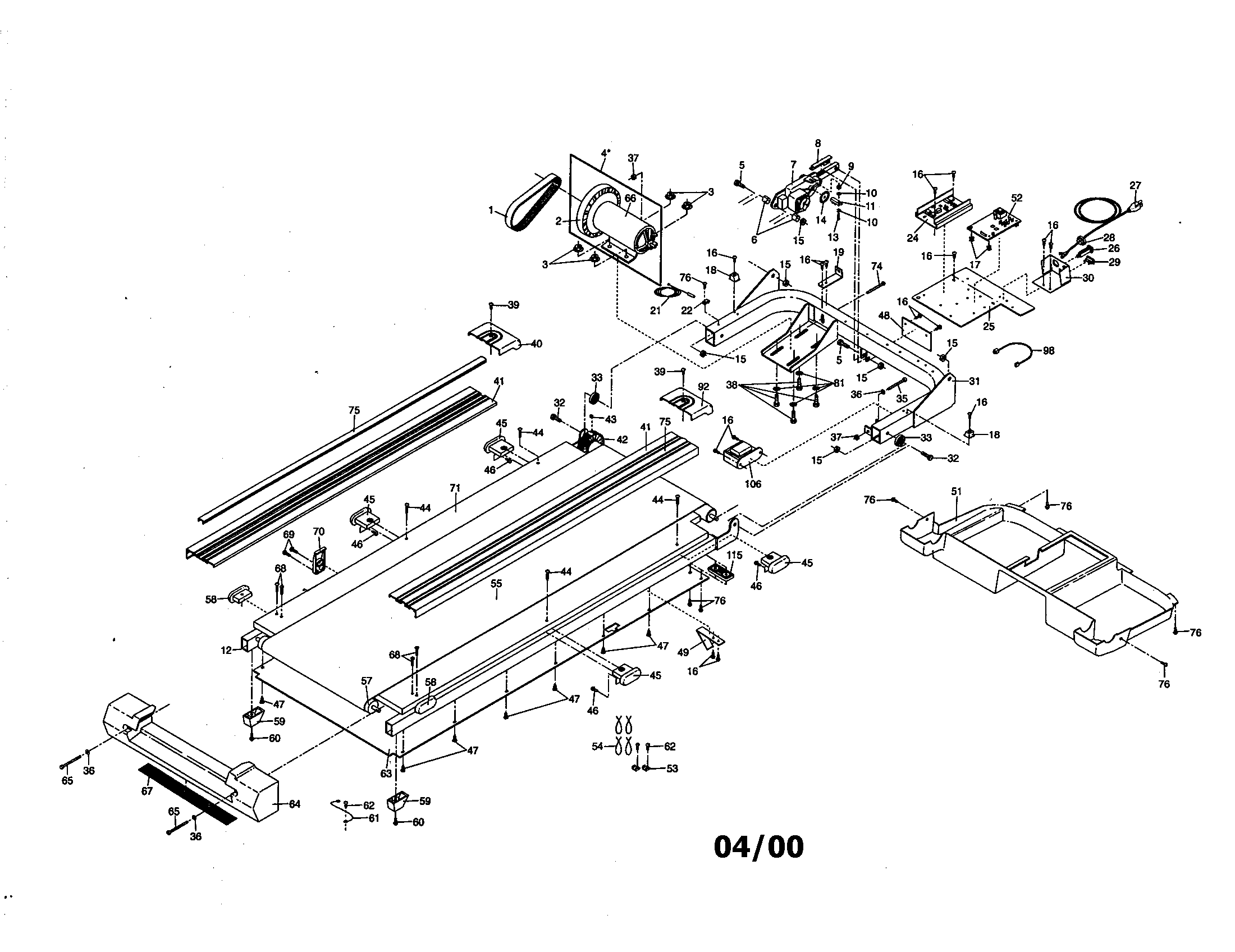 Motor and belt