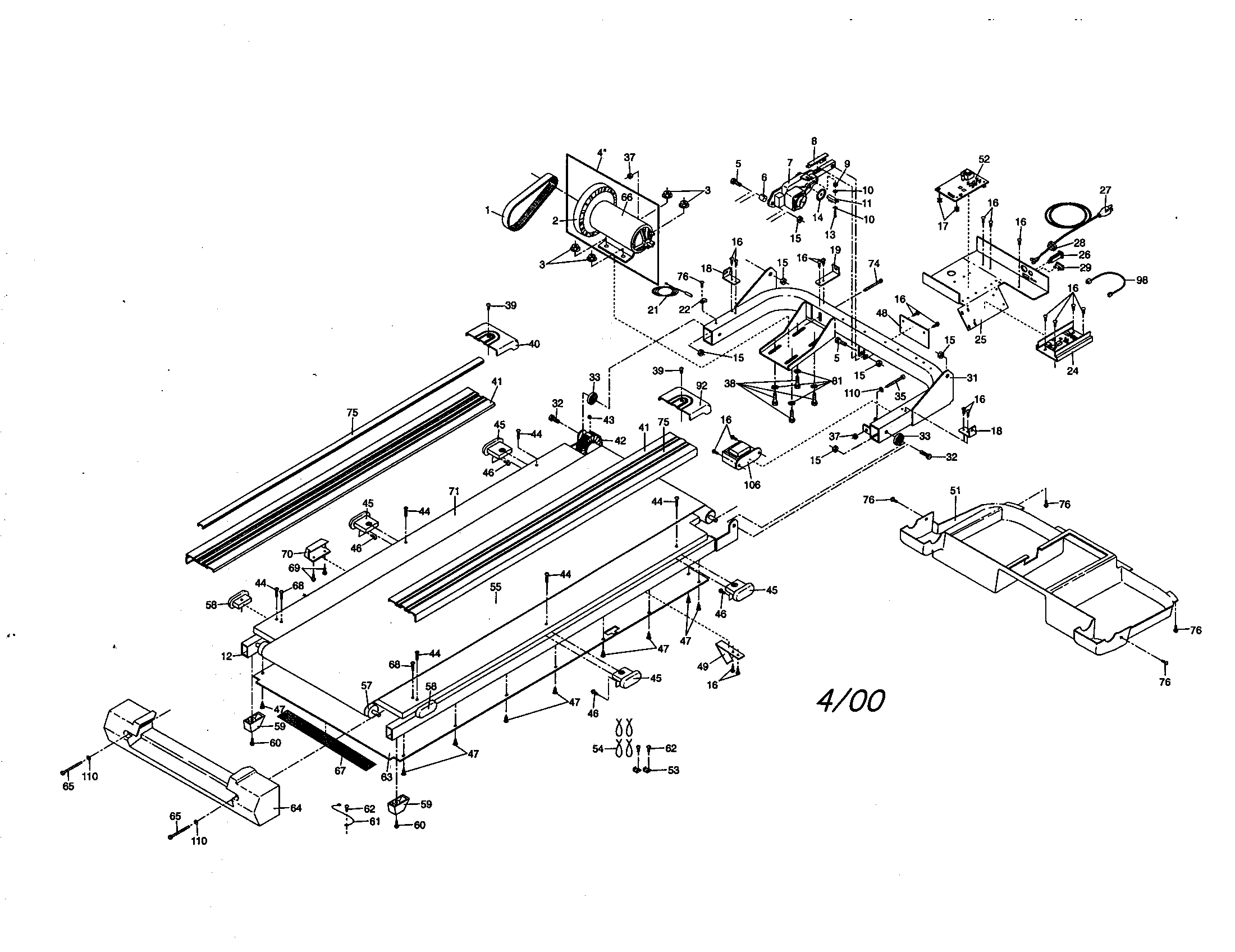 Motor and belt