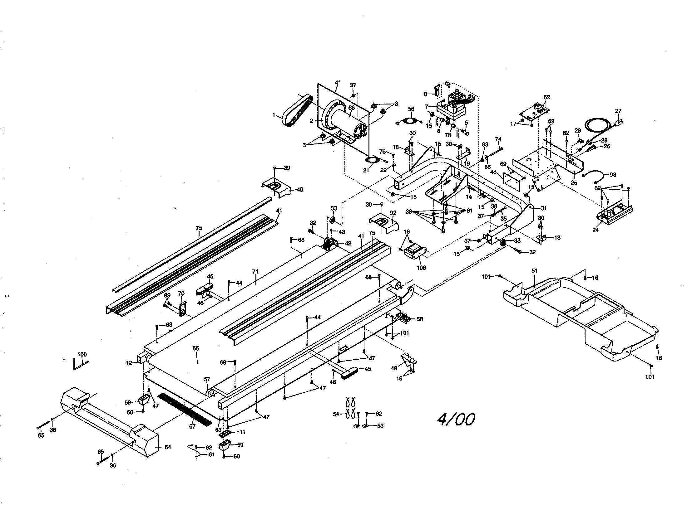 Motor and belt