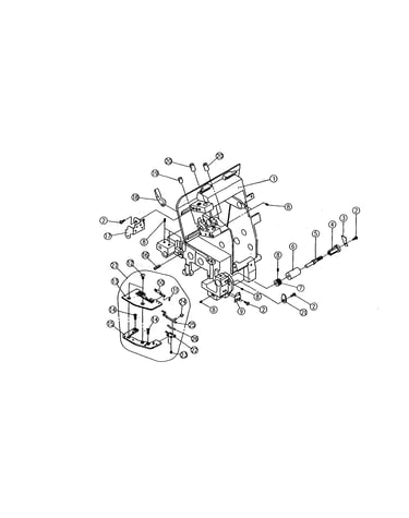 Machine frame/lower knife