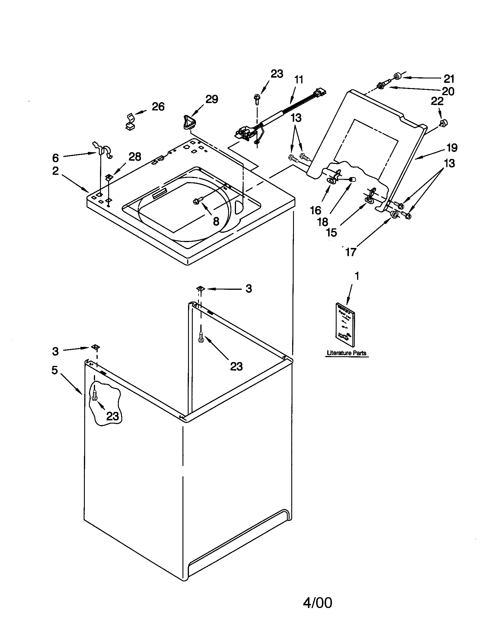 Top and cabinet